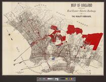 Map of Oakland showing real estate and electric railways of the Realty Syndicate