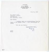 Letter from A. L. Wirin to Ernest Besig, Director, American Civil Liberties Union of Northern California, July 21, 1943