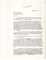 Letter from Ernest Besig, Director, American Civil Liberties Union of Northern California, to Fred Korematsu, June 9, 1943