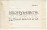 Memorandum to post masters, March 28, 1942