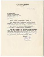 Letter from Philip M. Glick, Solicitor, War Relocation Authority, to Ernest Besig, Director, American Civil Liberties Union of Northern California, November 27, 1942