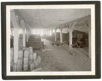 Interior view of a lumber warehouse