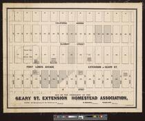 Map of the property of the Geary St. Extension Homestead Association