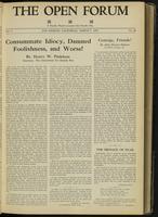Open forum, vol. 2, no. 10 (March, 1925)