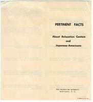War Relocation Authority records, 1942-1943