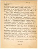 Letter from Lincoln Kanai to Dr. Andrew Lind, University of Hawaii, May 4, 1942