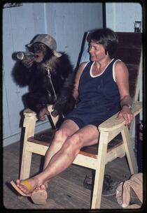 Ape with woman
