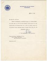 Letter from Abe Fortas, Secretary of the Interior, to Wayne M. Collins, October 21, 1944