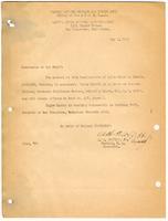 Memo from Captain Albert H. Moffitt, Jr., by order of Colonel Bendetsen to staff of the Wartime Civil Control Administration, May 3, 1942