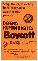 Defend Human Rights, Boycott all orange juice products