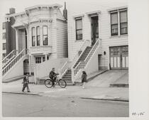 Children playing in front of residences, San Francisco