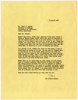 Letter from Don Greame Kelley to Dr. Tracy I. Storer, Professor of Zoology at U.C. Davis, 1953 April 24