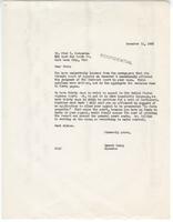 Letter from Ernest Besig, Director, American Civil Liberties Union of Northern California, to Fred Korematsu, December 11, 1943