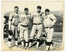 Harry Krause, Joe Boehling, Buzz Arlett and Hank Miller of the 1921 Oakland Oaks