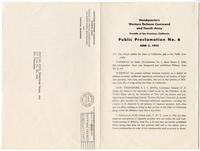Public proclamation No. 6, June 2, 1942