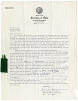Letter from J.N. Bowman, Historian at Central Record Depository, to Don Greame Kelley, 1953 April 1