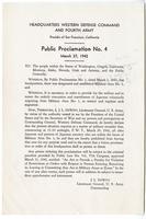 Public proclamation No. 4, March 27, 1942