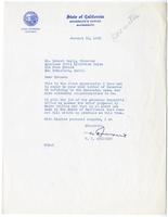 Letter from William T. Sweigert to Ernest Besig, Director, American Civil Liberties Union of Northern California, January 19, 1943