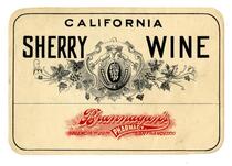 California sherry wine, Brannagan's Pharmacy, San Francisco