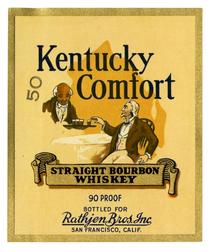 Kentucky Comfort straight bourbon whiskey, Rathjen Bros., San Francisco