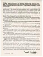 Summary of proclamations of the president of the United States of December 7 and 8, 1941, and January 14, 1942, and of regulations of the attorney general thereunder 1942, prescribing the conduct to be observed by aliens of enemy nationalities, AR-AE-26