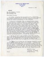 Letter from Walter Frank, Acting Chairman, American Civil Liberties Union, to Rt. Rev. Edward L. Parsons, November 9, 1942