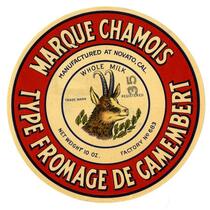 Marque Chamois type fromage de Camembert, Novato