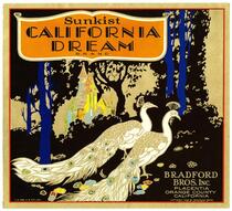 Sunkist California Dream Brand oranges, Bradford Bros. Inc., Placentia
