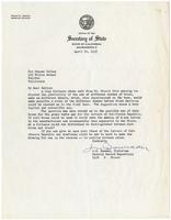 Letter from J.N. Bowman, Historian at Central Record Depository, to Don Greame Kelley, 1953 April 14