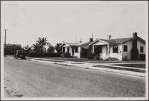 Bungalows on north side of 54th Street, Maywood, looking from southeast, west of Loma Vista Avenue