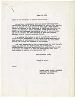 Letter from Robert Gordon Sproul, President, University of California, Berkeley California, to presidents of various universities, March 13, 1942