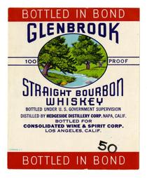 Glenbrook straight bourbon whiskey, Consolidated Wine & Spirit Corp., Los Angeles