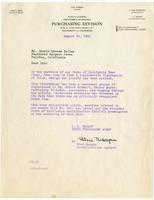 Letter from L.E. Hobart, State Purchasing Agent, and Glen Morgan, Specifications Agent, to Don Greame Kelley, 1953 August 31 