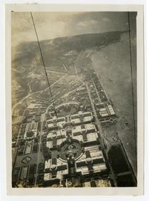 Western facing aerial view of the Panama-Pacific International Exposition, San Francisco