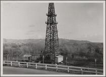 Oil rig along roadside