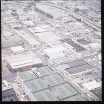 Flower market aerial view