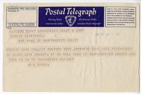 Postal telegraph from A. L. Wirin to Ernest Besig, Director, American Civil Liberties Union of Northern California, July 9, 1942