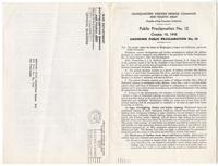 Public proclamation No. 12, October 8, 1942