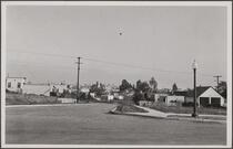 Looking east from Prosser Street and Louisiana Avenue, Westwood Hills; in distant background is oil rig, Fox Studio and two funnels from oceanliner Bremen