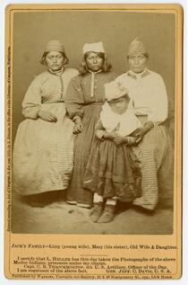 Jack's family-Lizzy (young wife), Mary (his sister), Old Wife & daughter
