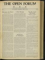 Open forum, vol. 2, no. 16 (April, 1925)
