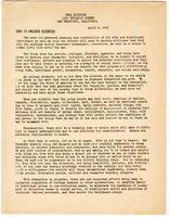 Memo from Volunteer Committee of College Students to college students, April 8, 1942