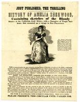 Just published, the thrilling history of Amelia Sherwood, containing sketches of the bloody scenes at the California gold mines; with a narrative of the tragic incidents that occurred on a voyage to San Francisco.