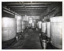 Oil settling room where oil and water are separated, California 