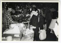 Customers and vendors at the California Flower Market