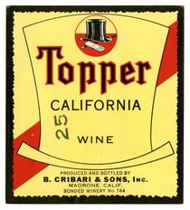 Topper California wine, B. Cribari & Sons, Inc., Madrone