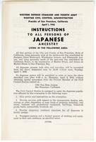 Instructions to all persons of Japanese ancestry