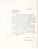 Letter from Ernest Besig, Director, American Civil Liberties Union of Northern California, to Fred Korematsu, July 1, 1943