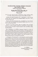 Public proclamation No. 9, June 27, 1942