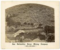 Camp at lower garden, San Bernardino Borax Mining Company, 1880